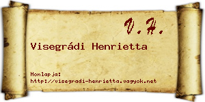Visegrádi Henrietta névjegykártya
