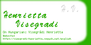 henrietta visegradi business card